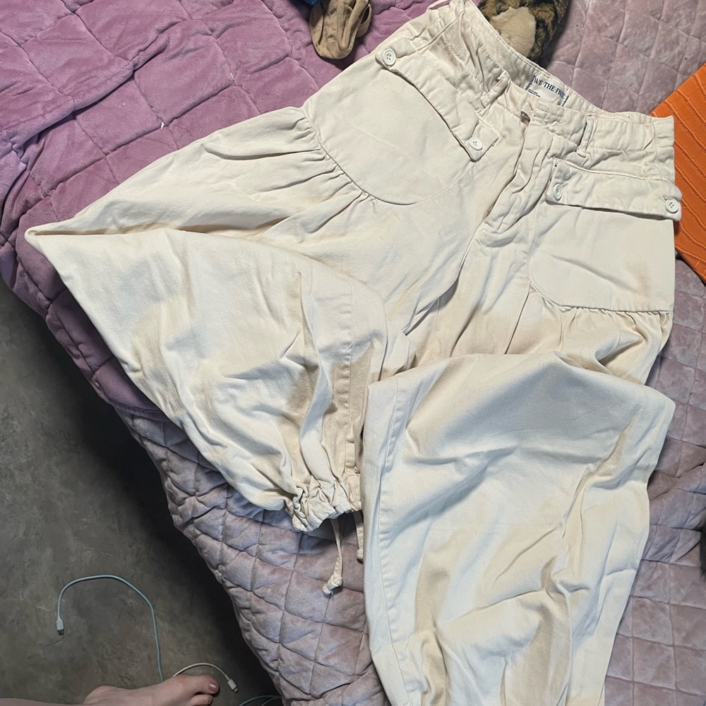 We The Free Free People Beige Lotus Jean Pants